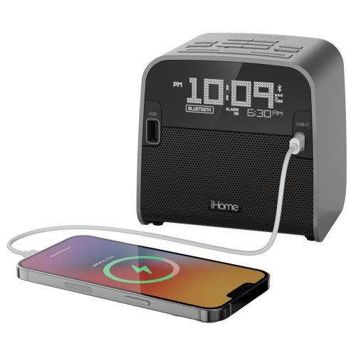 Réveil Bluetooth iHome HBN22V2G avec chargement USB-A et USB-C